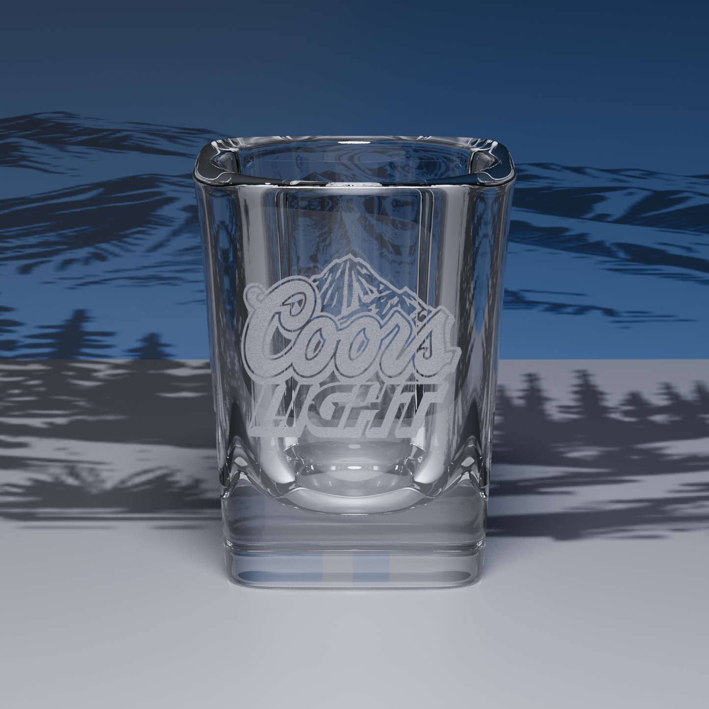 Coors Light Engraved Shot Glass