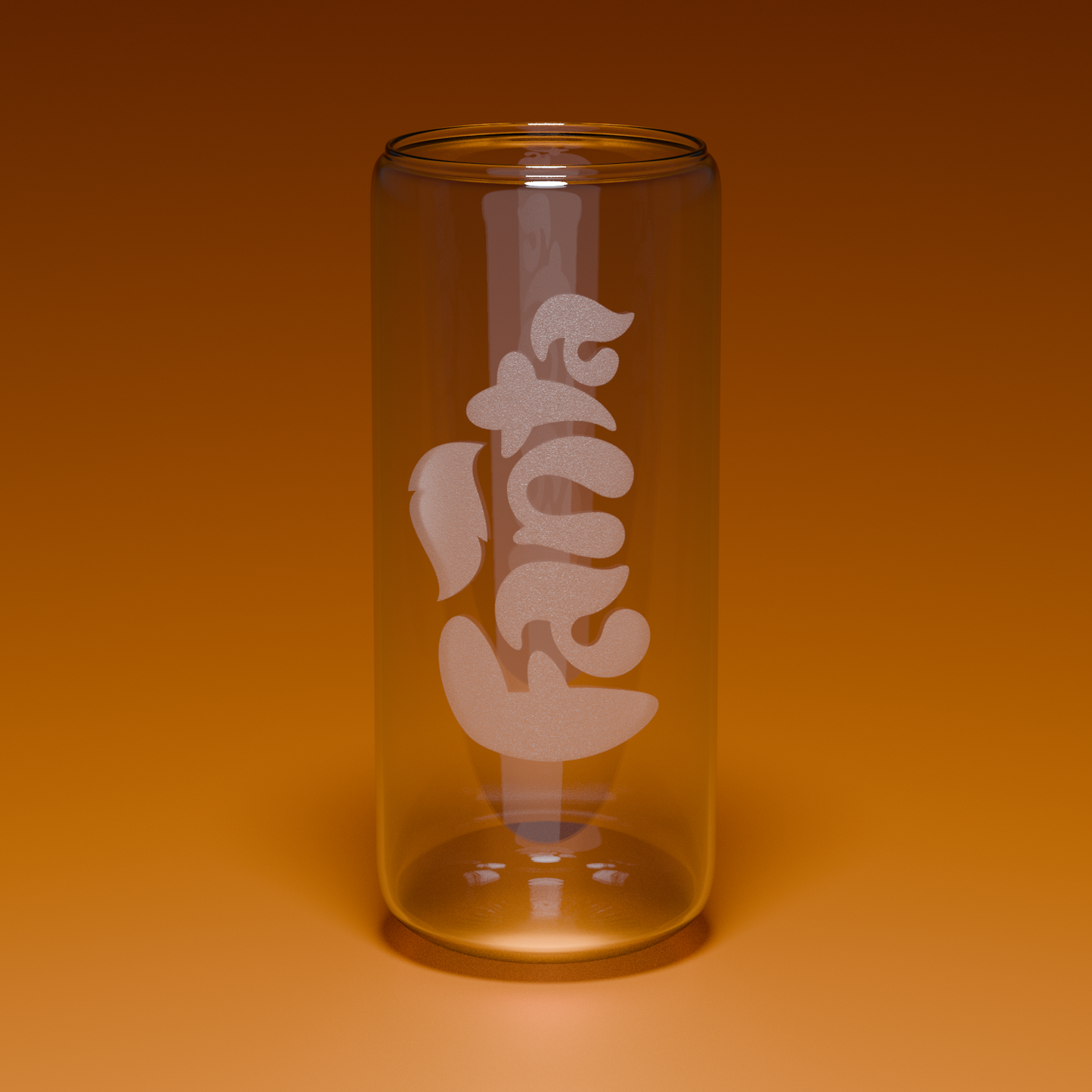 Fanta Engraved Glass Can