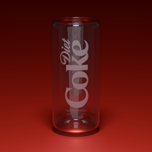 Diet Coke Engraved Glass Can