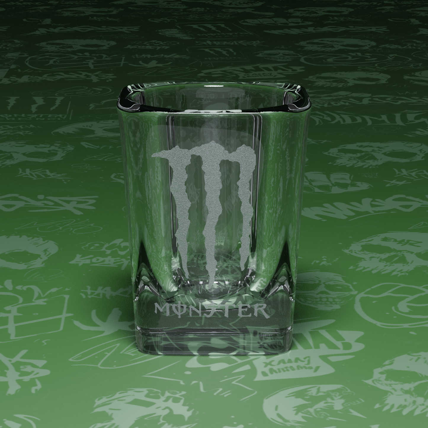 Monster Engraved Shot Glass