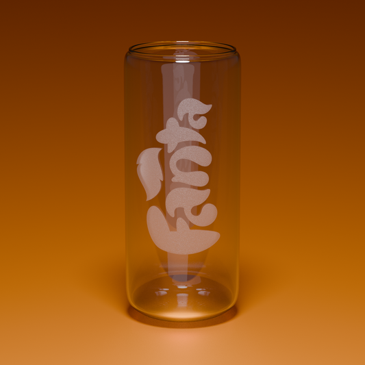 Fanta Engraved Glass Can