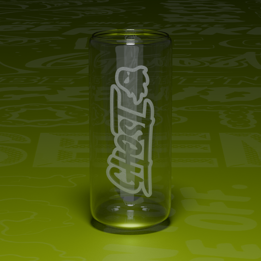 Ghost Engraved Glass Can