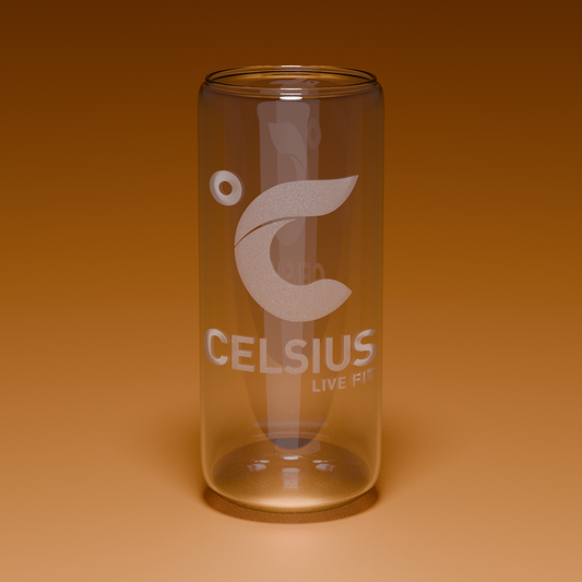 Celsius Engraved Glass Can
