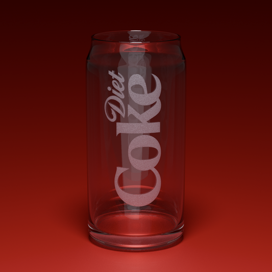 Diet Coke Engraved Glass Can (Legacy Edition)