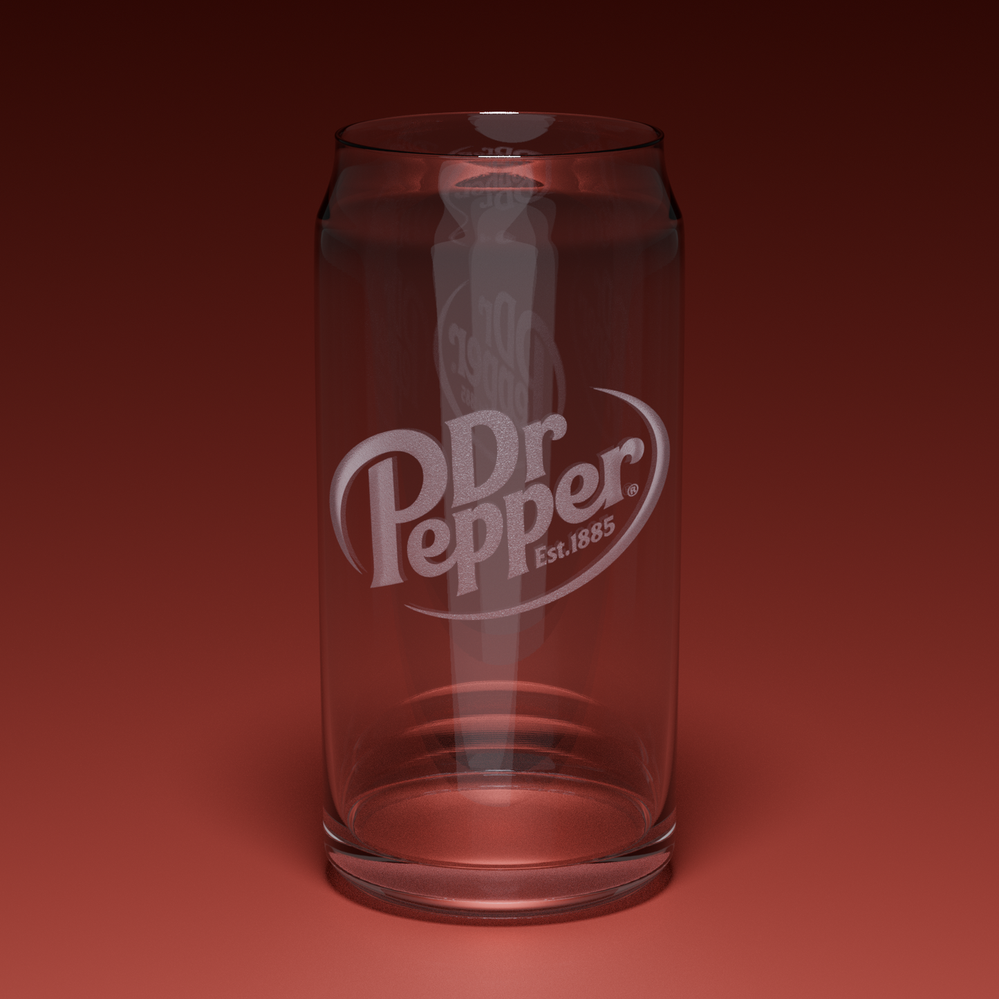 Dr. Pepper Engraved Glass Can (Legacy Edition)