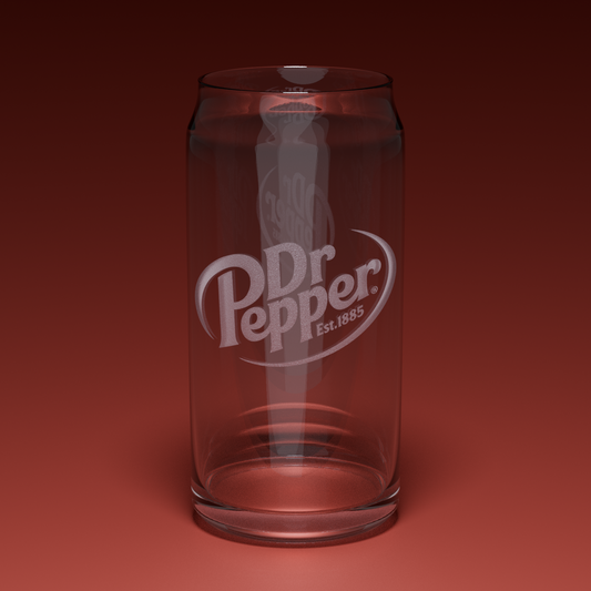Dr. Pepper Engraved Glass Can (Legacy Edition)