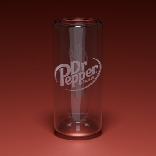 Dr Pepper Engraved Glass Can