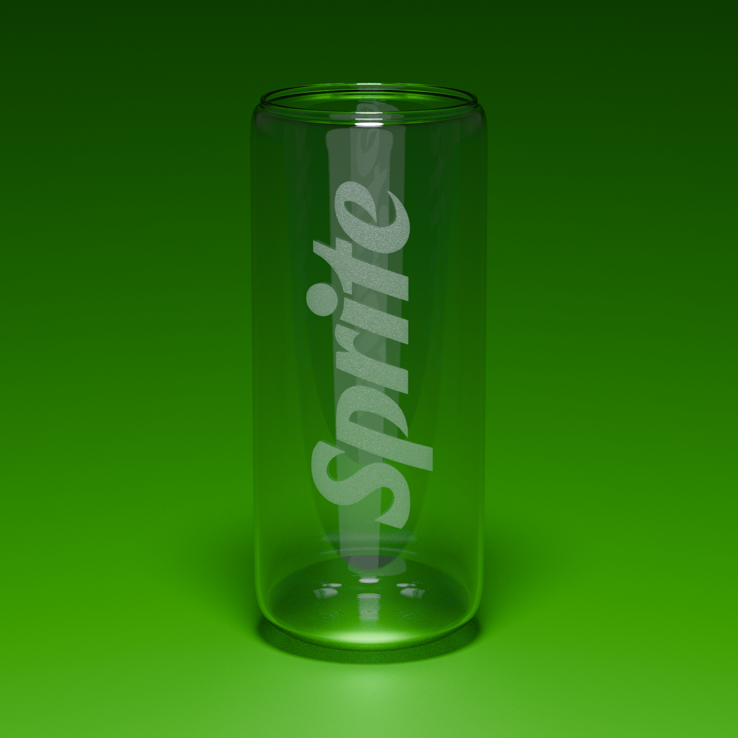 Sprite Engraved Glass Can