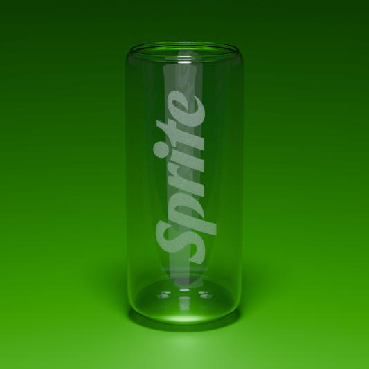 Sprite Engraved Glass Can