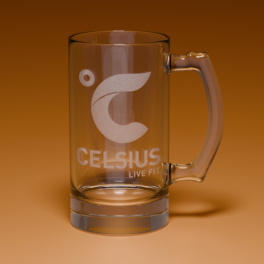 Celsius Engraved Glass Stein