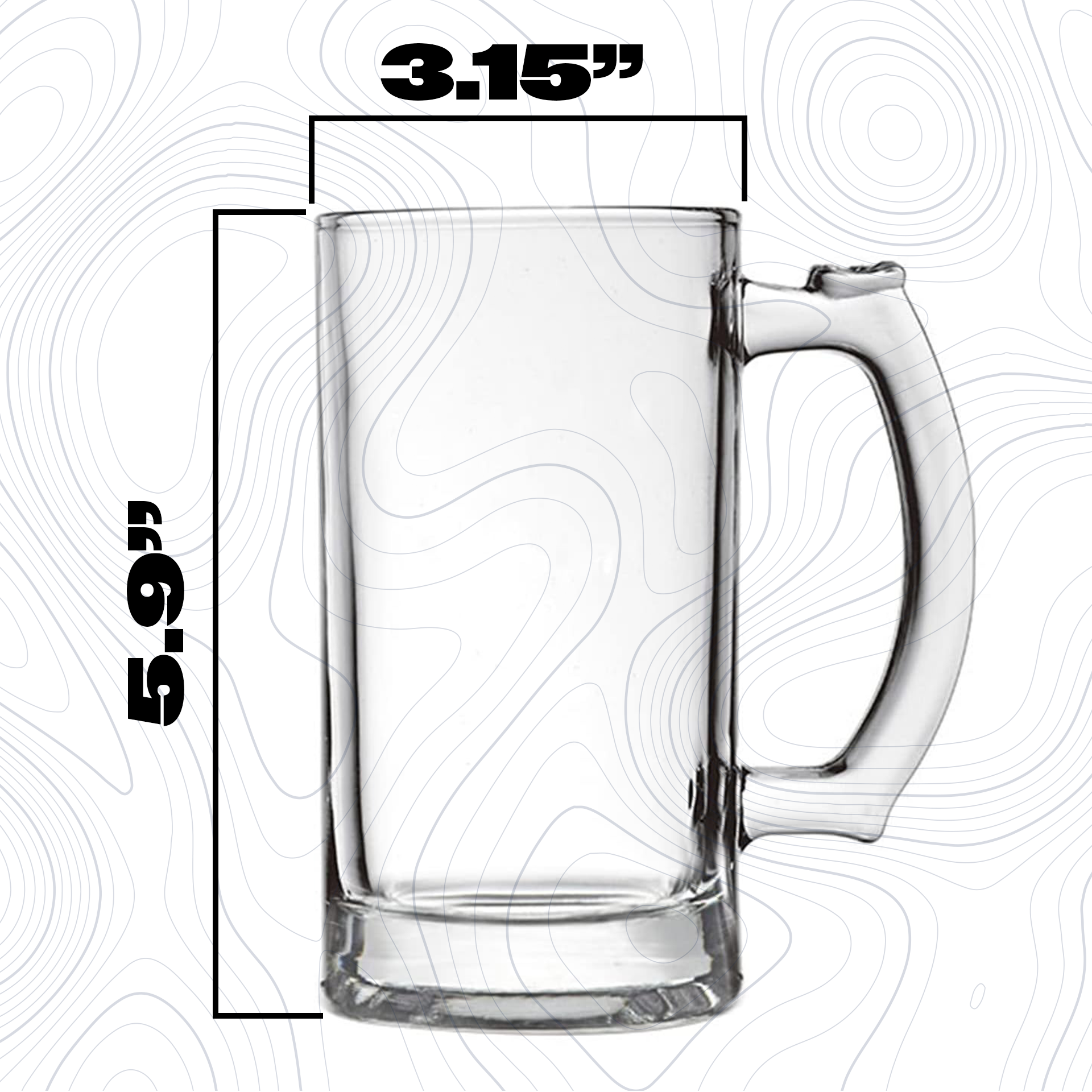 Custom glass beer stein engraved with the 'Celsius Energy' logo on an orange background
